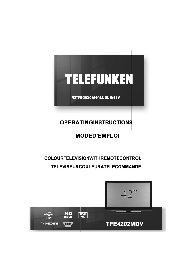 Image de la première page du manuel de l'appareil TFE4202MDV