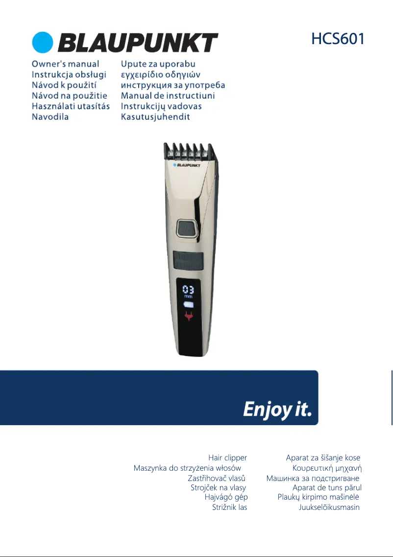 Image de la première page du manuel de l'appareil HCS601