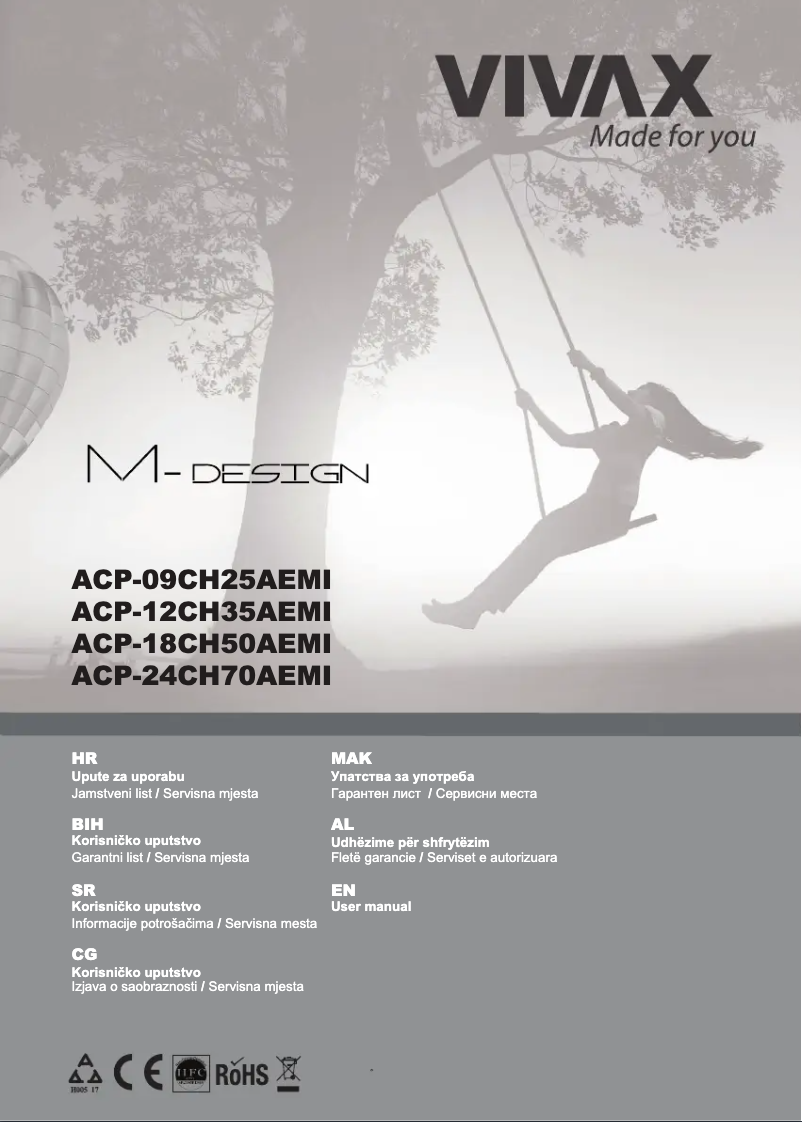 Image de la première page du manuel de l'appareil ACP-24CH70AEMI