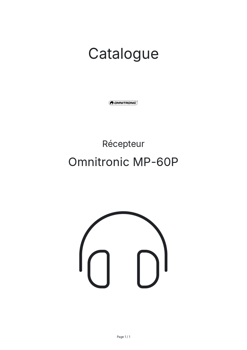 Image de la première page du manuel de l'appareil MP-60P