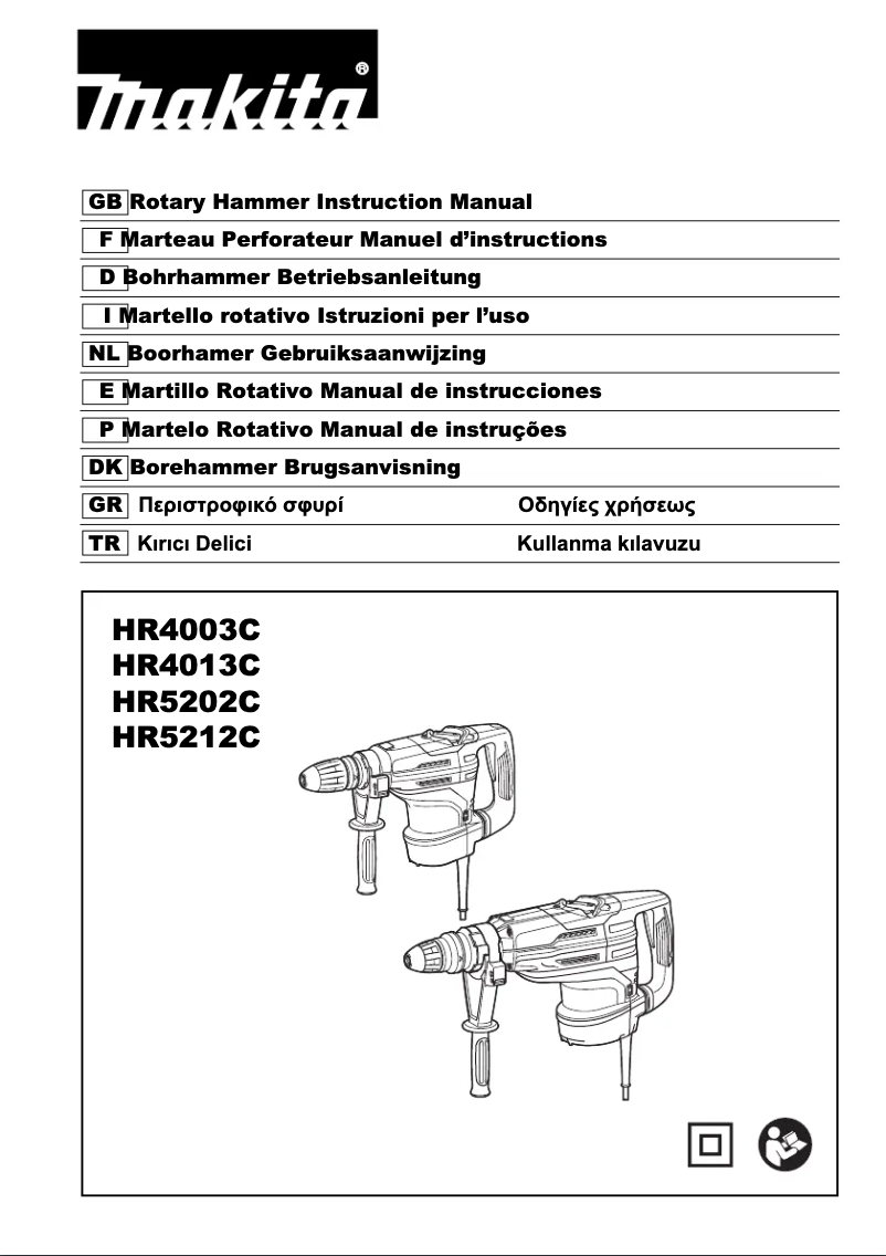 Page n°1 - Manuel utilisateur Makita HR4013CV