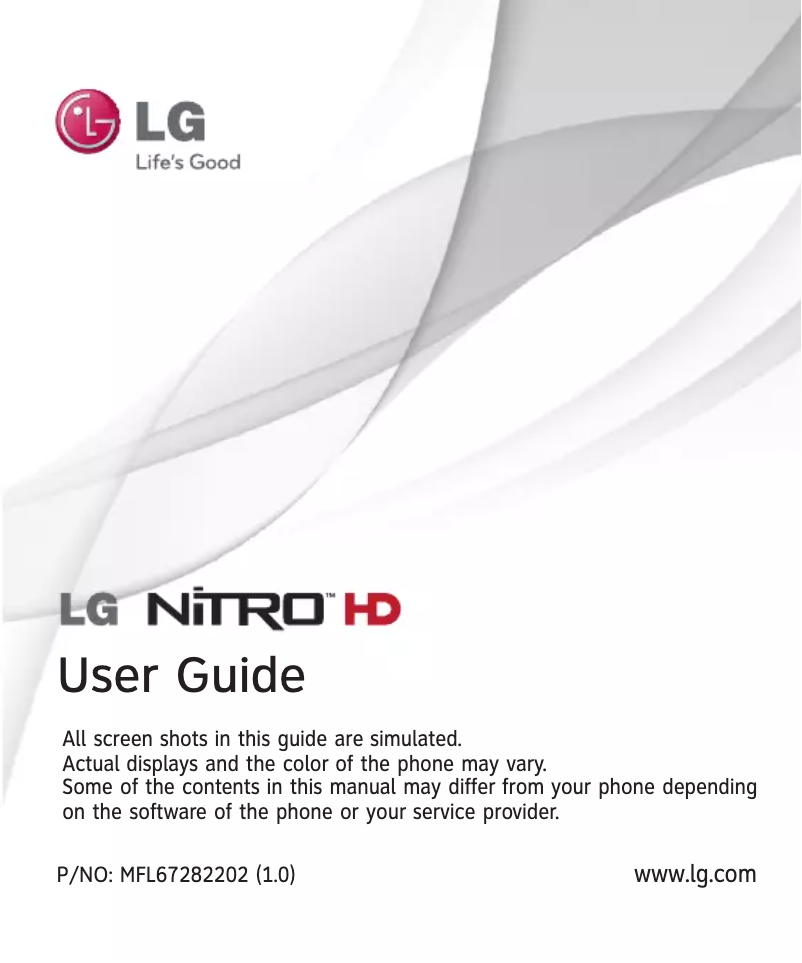 Page 1 of the manual User Manual LG Nitro HD