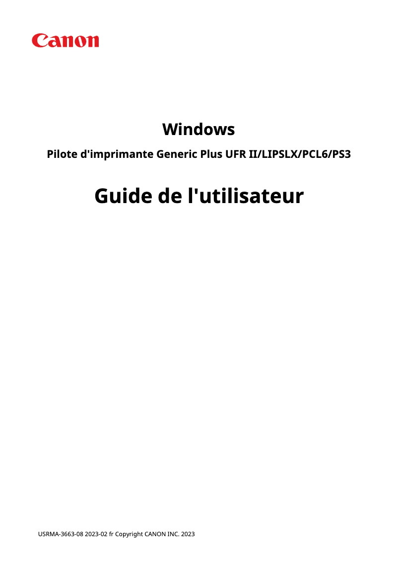 Page 1 de la notice Manuel utilisateur Canon i-SENSYS MF655CDW