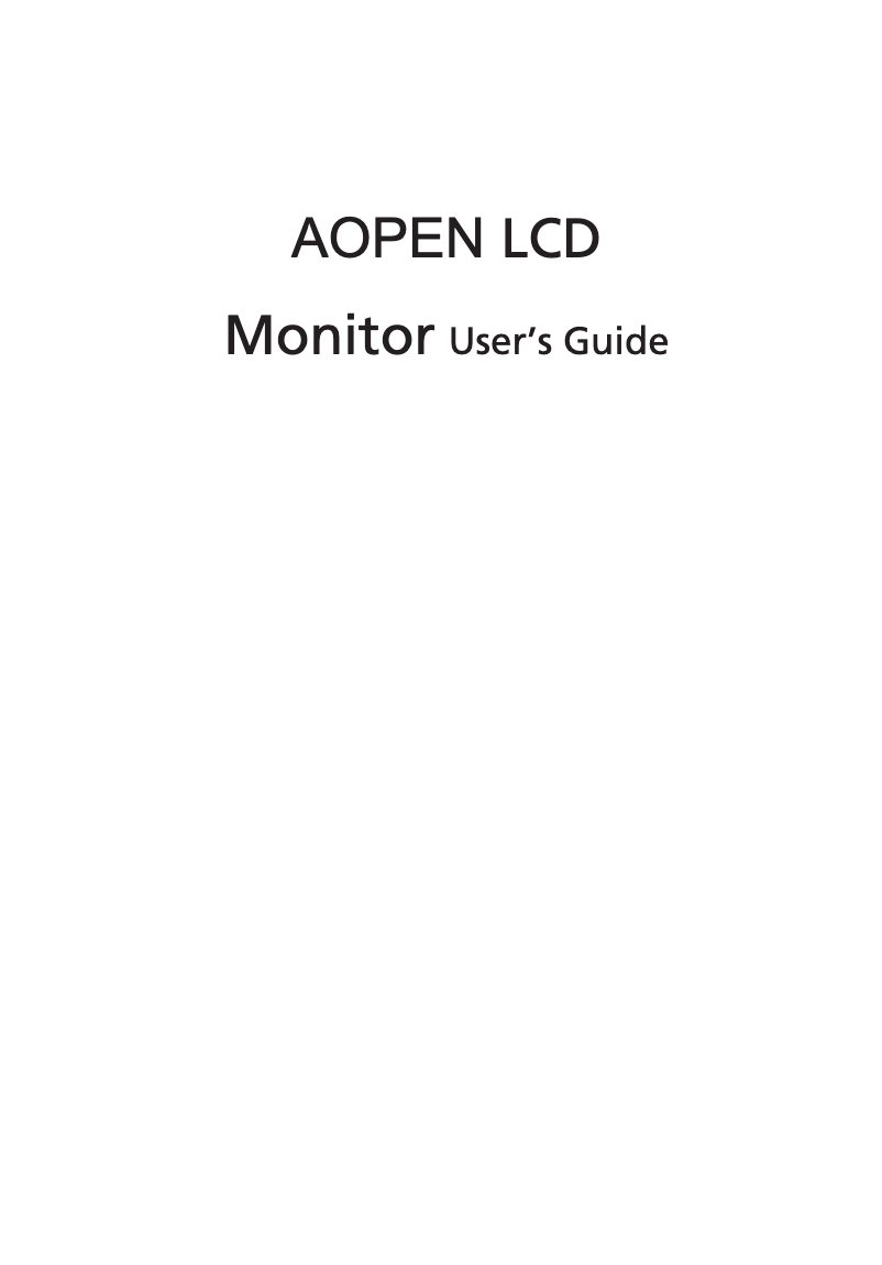 Page n°1 - Manuel utilisateur Aopen 24HC1QR