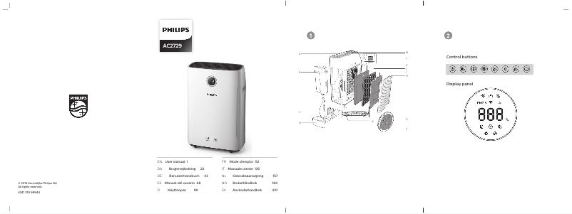 Page 1 de la notice Manuel utilisateur Philips AC2729