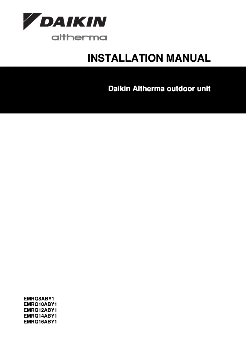 Page 1 de la notice Manuel utilisateur Daikin EMRQ8ABY1