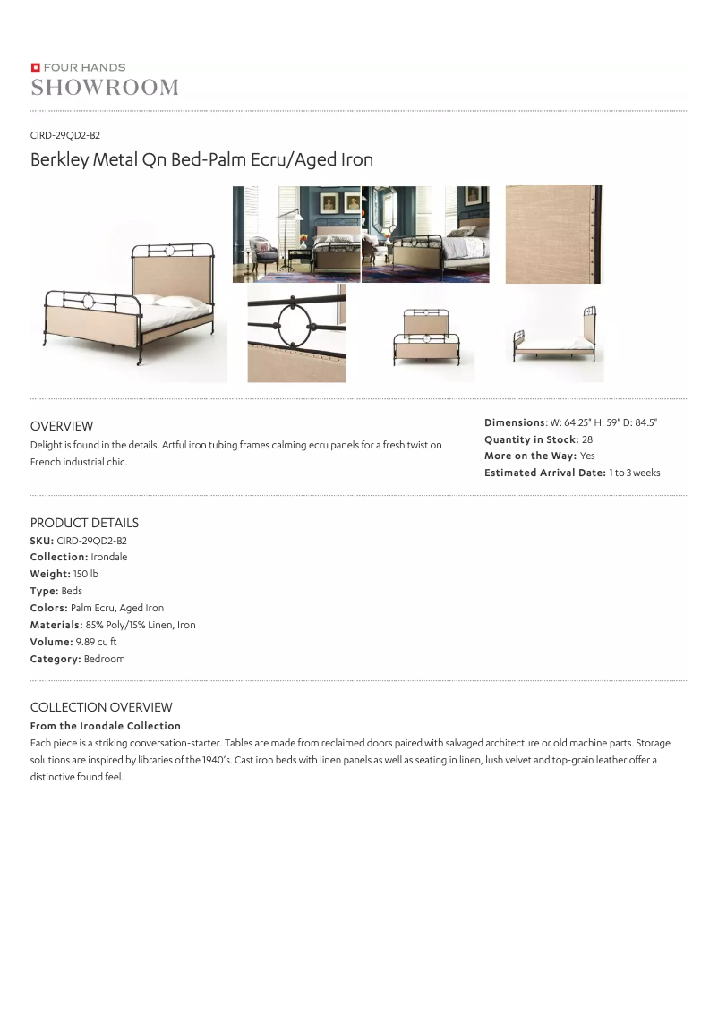 Page 1 de la notice Manuel utilisateur Four Hands CIRD-29QD2-B2