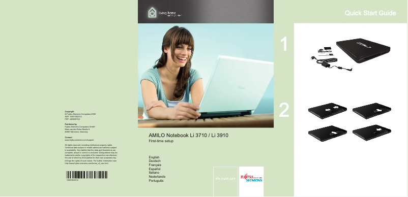 Image de la première page du manuel de l'appareil AMILO Li 3710