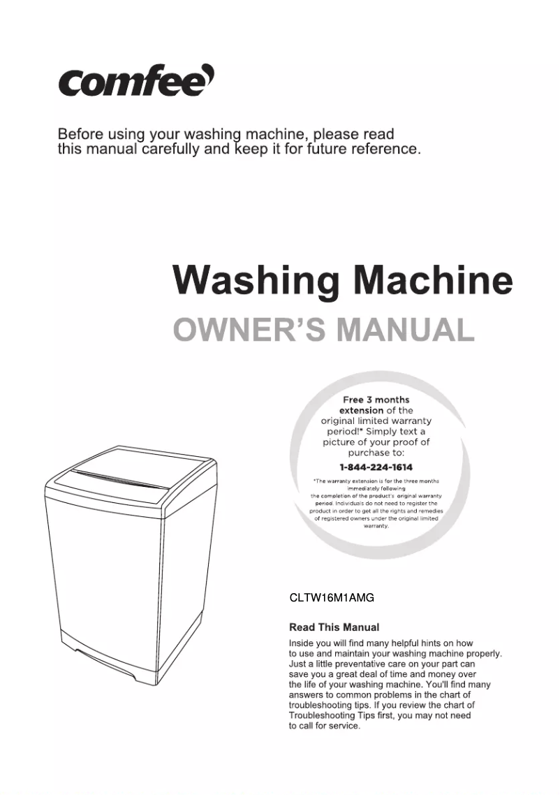Image de la première page du manuel de l'appareil CLTW16M1AMG