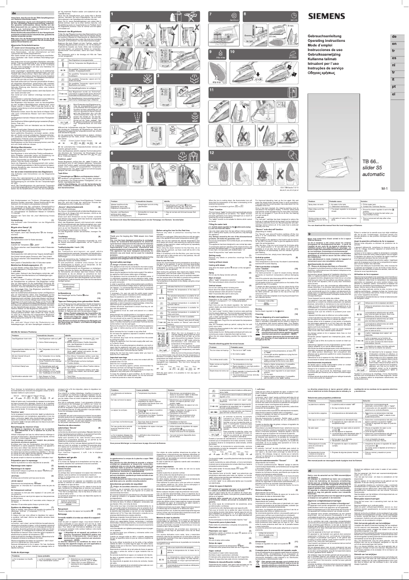Page 1 de la notice Manuel utilisateur Siemens TB 66650
