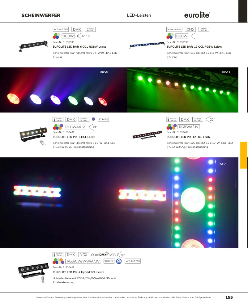 Page n°1 - Catalogue Eurolite LED PIX-6 HCL