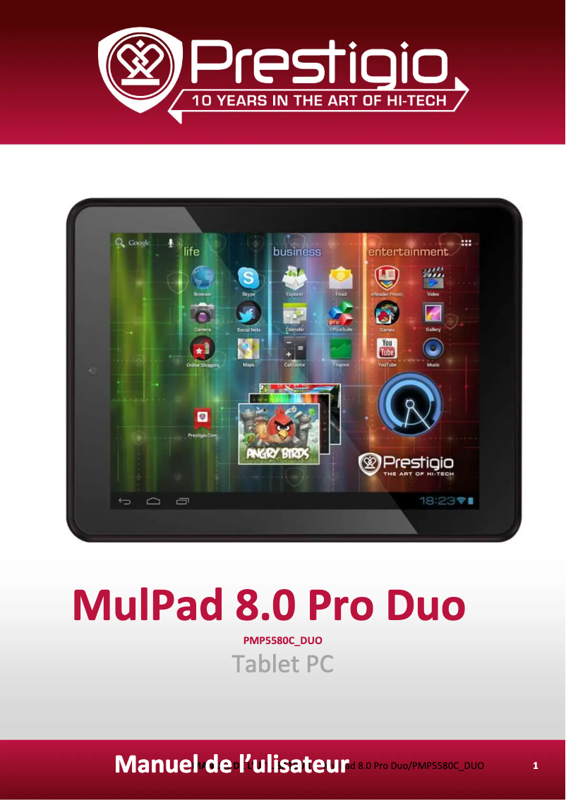 Page n°1 - Manuel utilisateur Prestigio MultiPad 8.0 Pro Duo