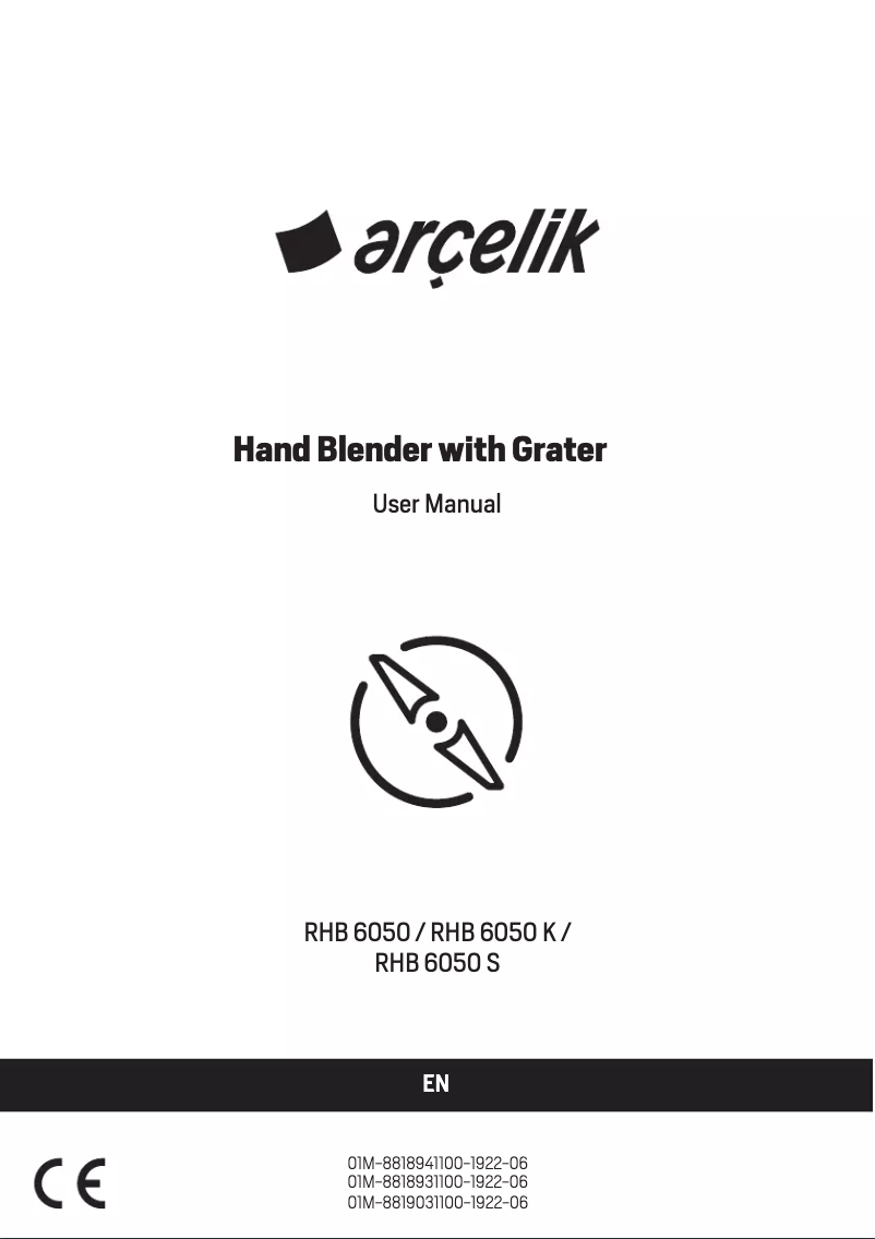 Page 1 de la notice Manuel utilisateur Arçelik RHB 6050