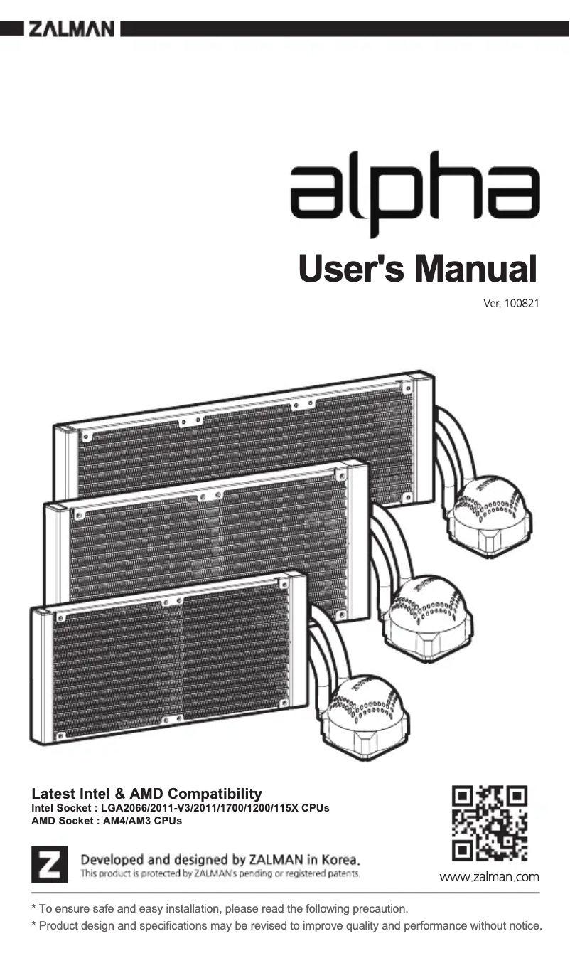 Página 1 del manual Manual de usuario Zalman ALPHA 28