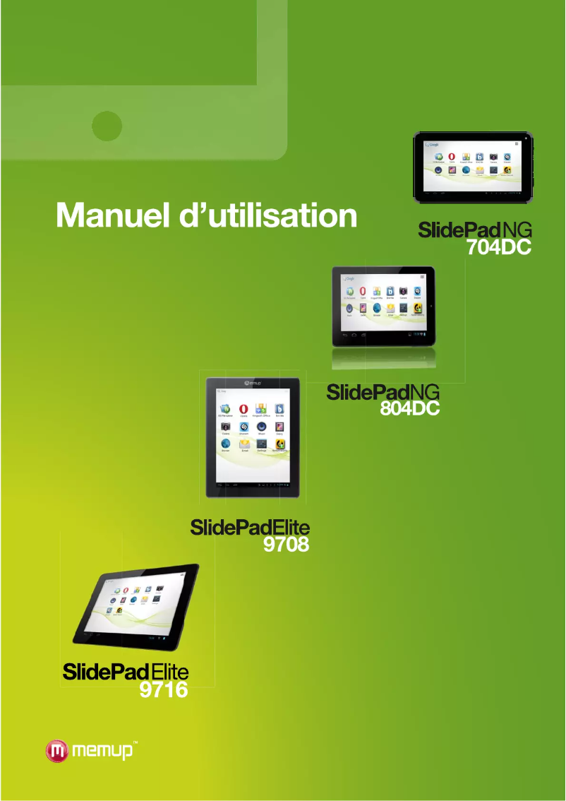 Page n°1 - Manuel utilisateur Memup SlidePad NG-804 DC
