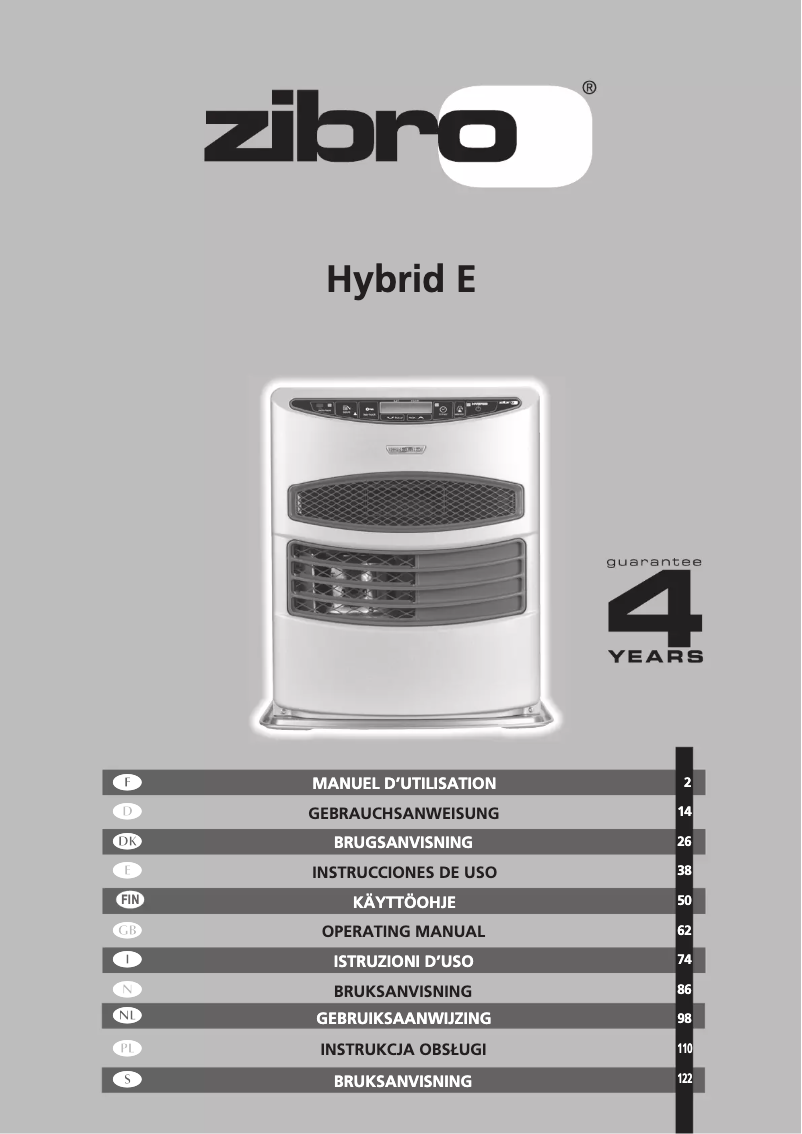 Page 1 de la notice Manuel utilisateur Zibro Hybrid E