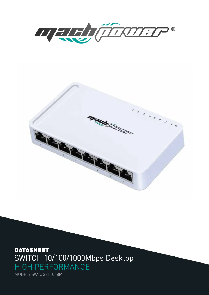 Page n°1 - Manuel utilisateur Mach Power SW-UG8L-018P