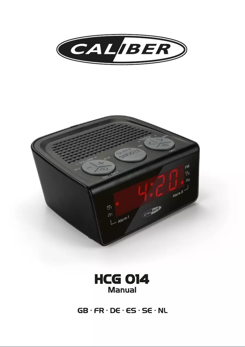 Page n°1 - Manuel utilisateur Caliber HCG 014