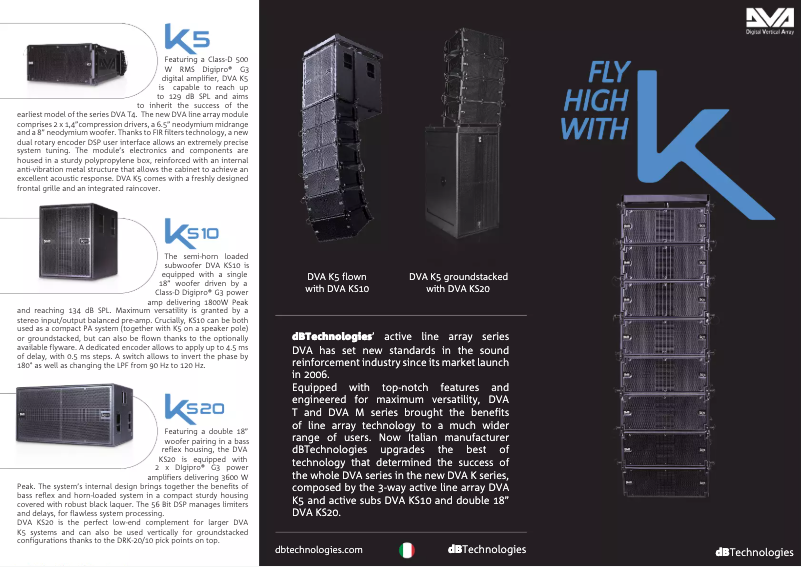 Page 1 de la notice Manuel utilisateur DB Technologies DVA