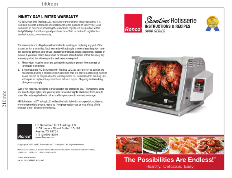 Page n°1 - Manuel utilisateur Ronco Showtime Rotisserie 6000 Platinum