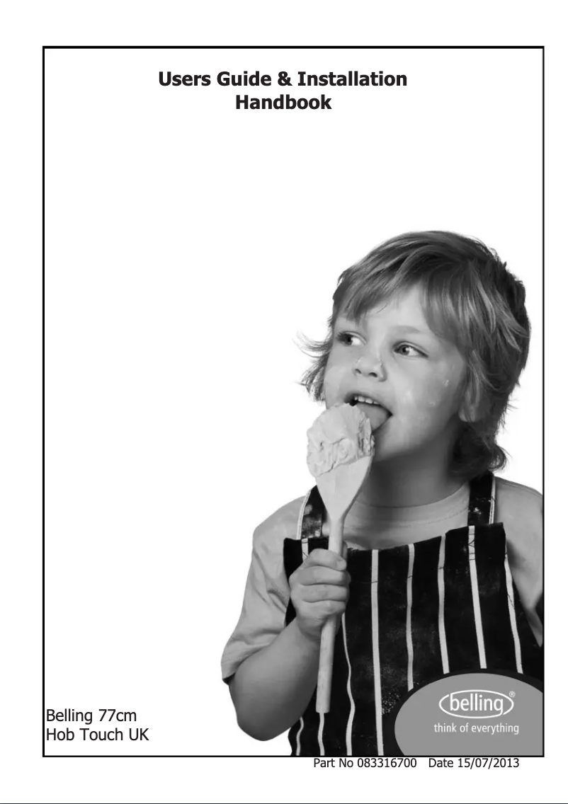 Page 1 de la notice Manuel utilisateur Belling CH77TC