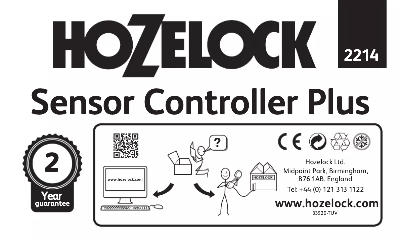 Page 1 de la notice Instructions / montage Hozelock Sensor Controller PLUS 2214