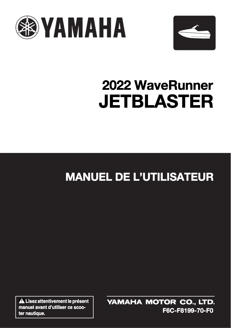 Image de la première page du manuel de l'appareil JetBlaster (2022)
