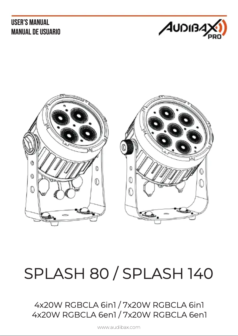 Image de la première page du manuel de l'appareil Splash 80