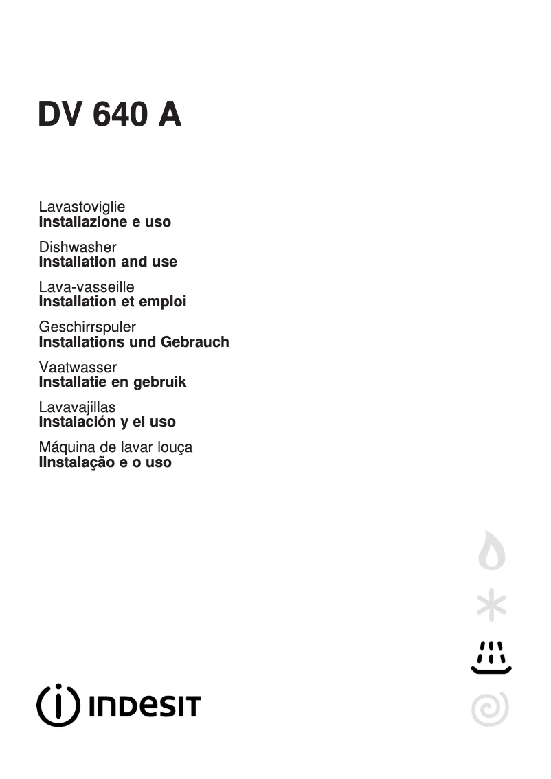 Página 1 del manual Manual de usuario Indesit DV 640 A