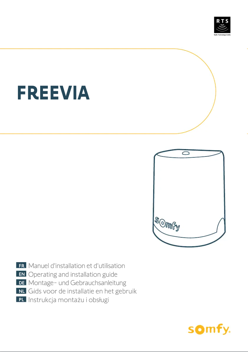 Page n°1 - Manuel utilisateur Somfy Freevia Essential