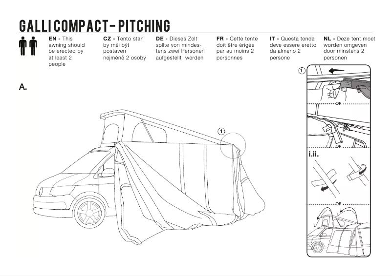 Página 1 del manual Manual de usuario Vango Galli III Compact Low