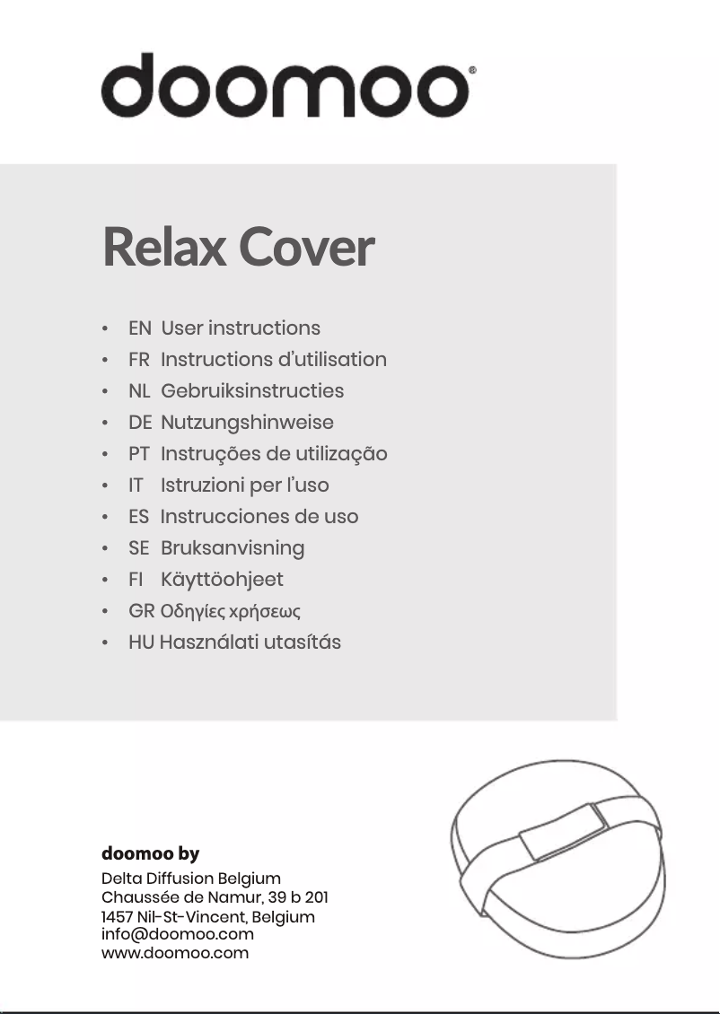 Page 1 de la notice Manuel utilisateur Doomoo Relax Cover