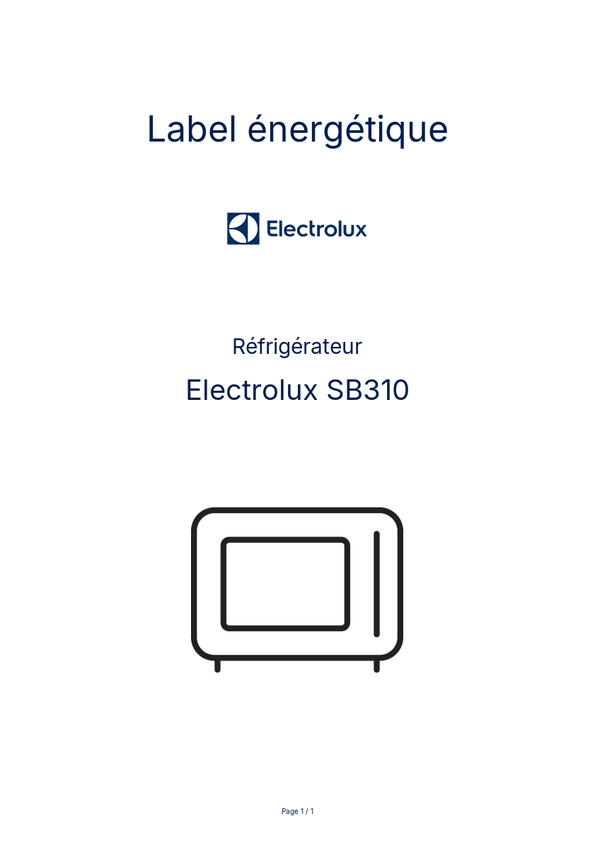 Image de la première page du manuel de l'appareil SB310