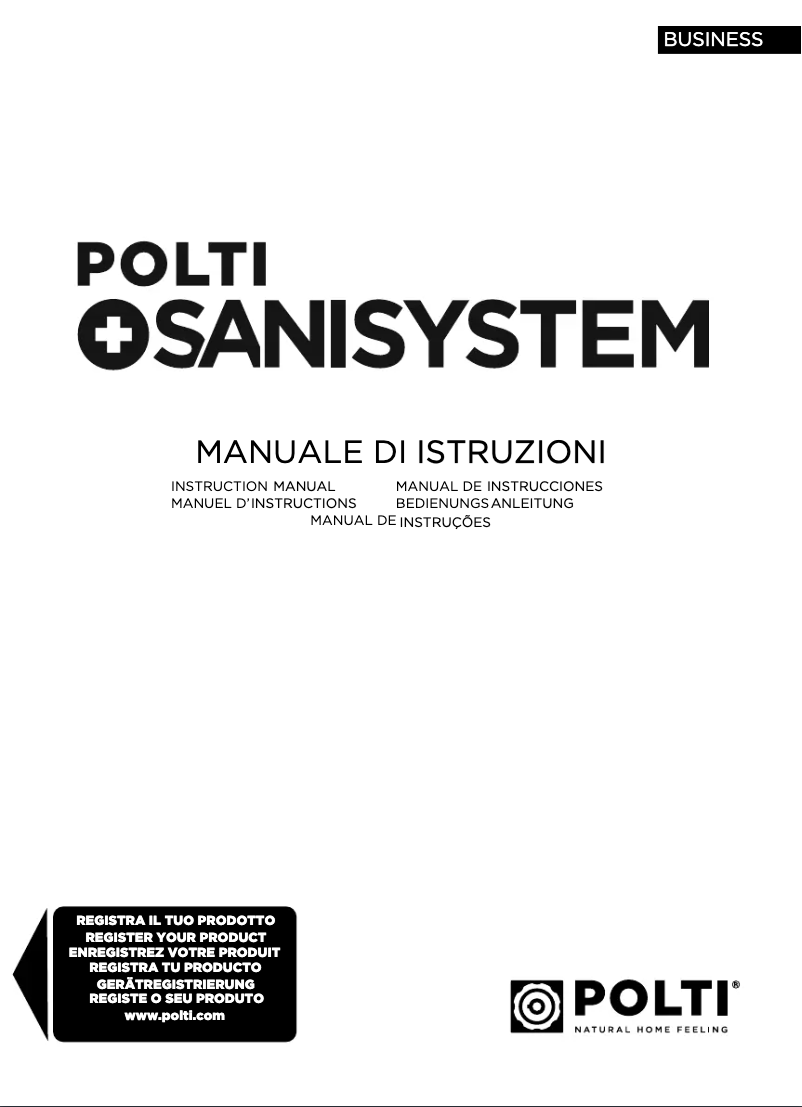 Page n°1 - Manuel utilisateur Polti Sani System