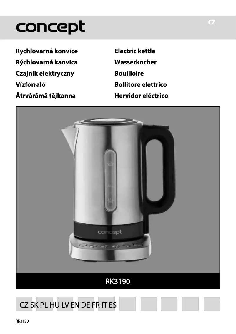 Page 1 de la notice Manuel utilisateur Concept RK3190