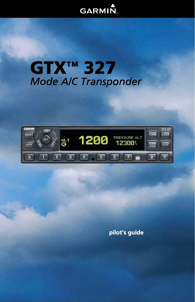 Image de la première page du manuel de l'appareil GTX 327