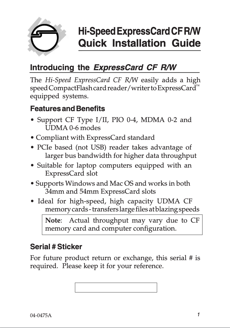 Image de la première page du manuel de l'appareil CE-MR0012-S1