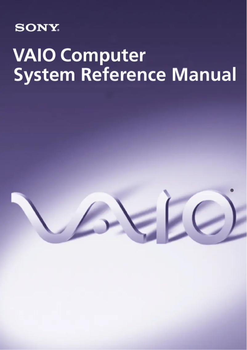 Página 1 del manual Manual de usuario Sony Vaio PCV-RX740
