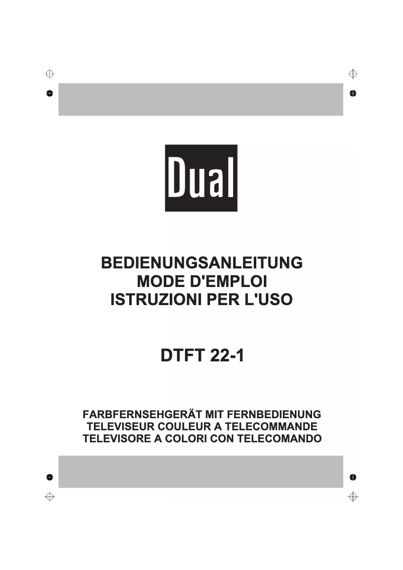 Image de la première page du manuel de l'appareil DTFT 22-1