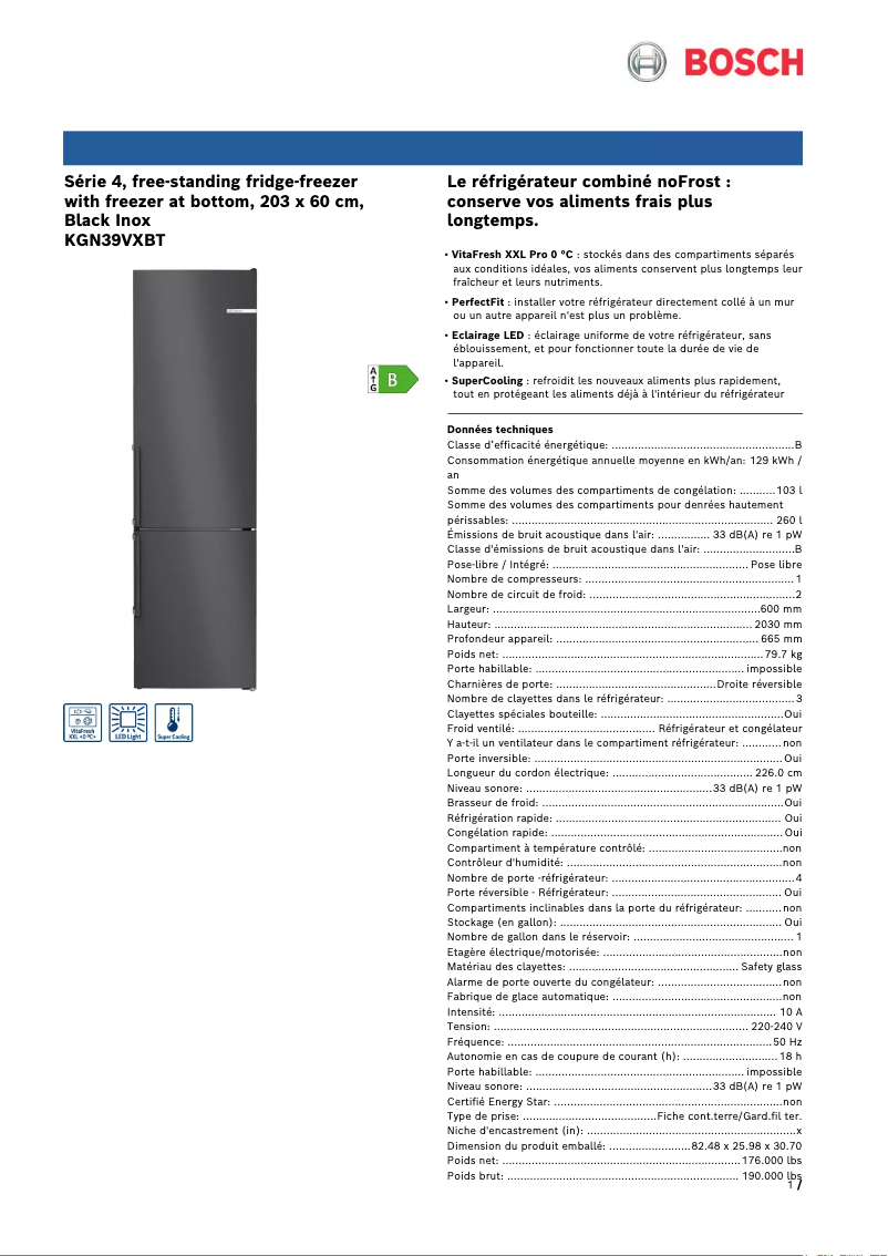 Imagen de la primera página del manual del dispositivo KGN39VXBT