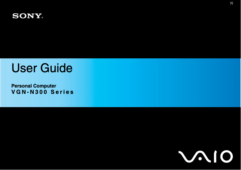 Page n°1 - Manuel utilisateur Sony Vaio VGN-N325E