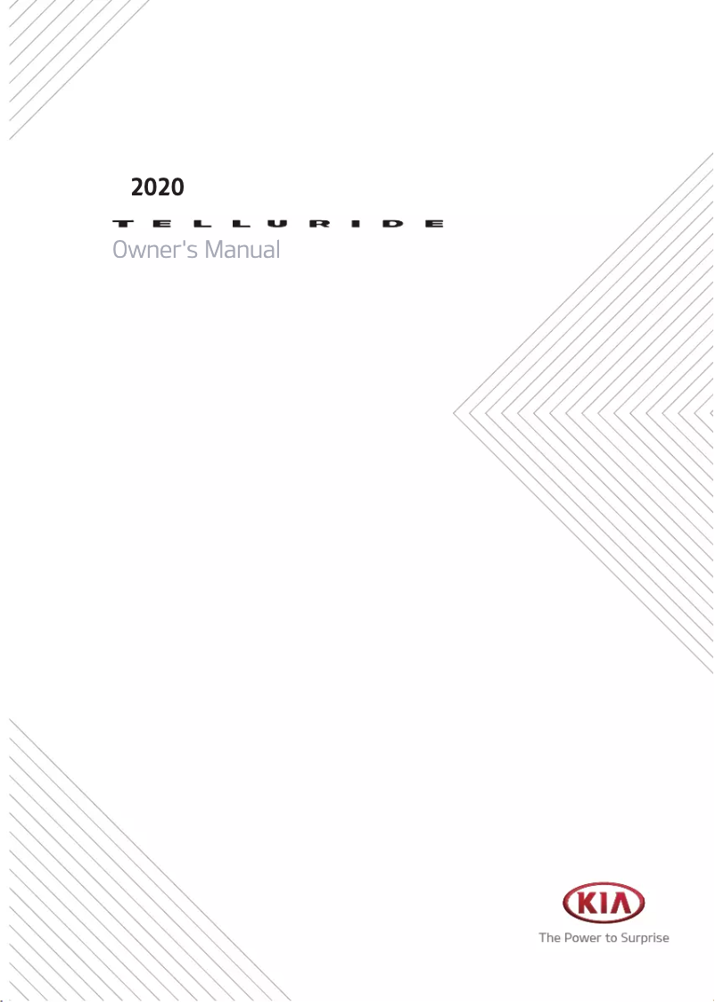 Page 1 de la notice Manuel utilisateur Kia Telluride (2020)