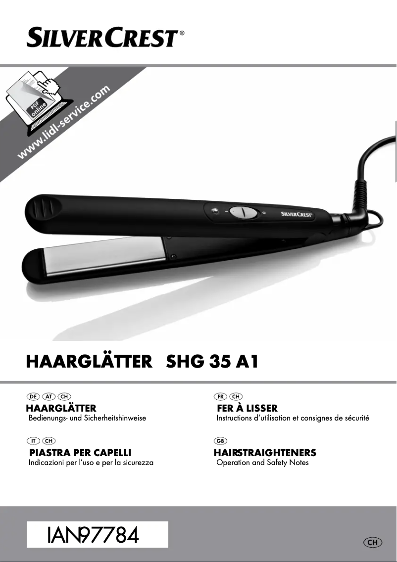 Page n°1 - Manuel utilisateur SilverCrest SHG 35 A1