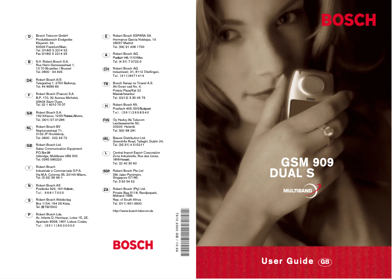 Page 1 de la notice Manuel utilisateur Bosch MCOM909S