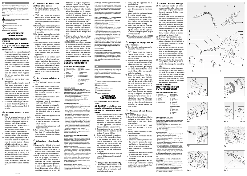 Page 1 de la notice Manuel utilisateur Ariete 4133