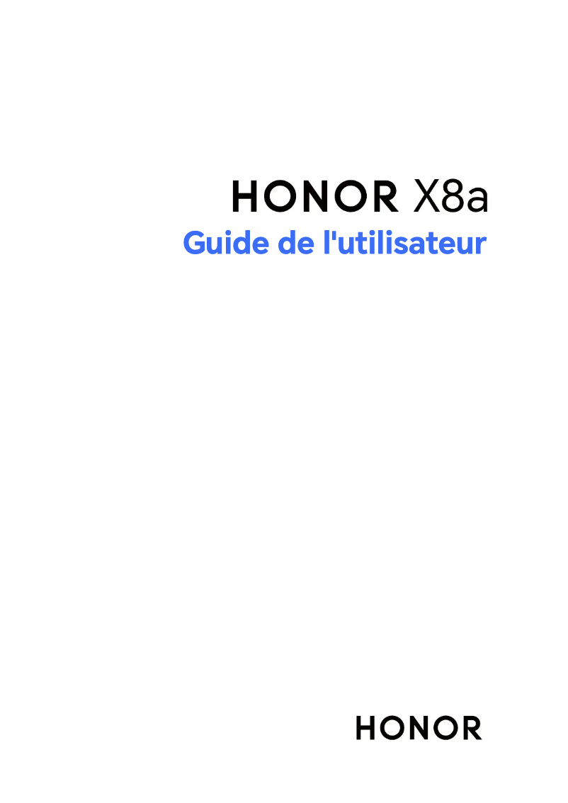 Image de la première page du manuel de l'appareil X8a