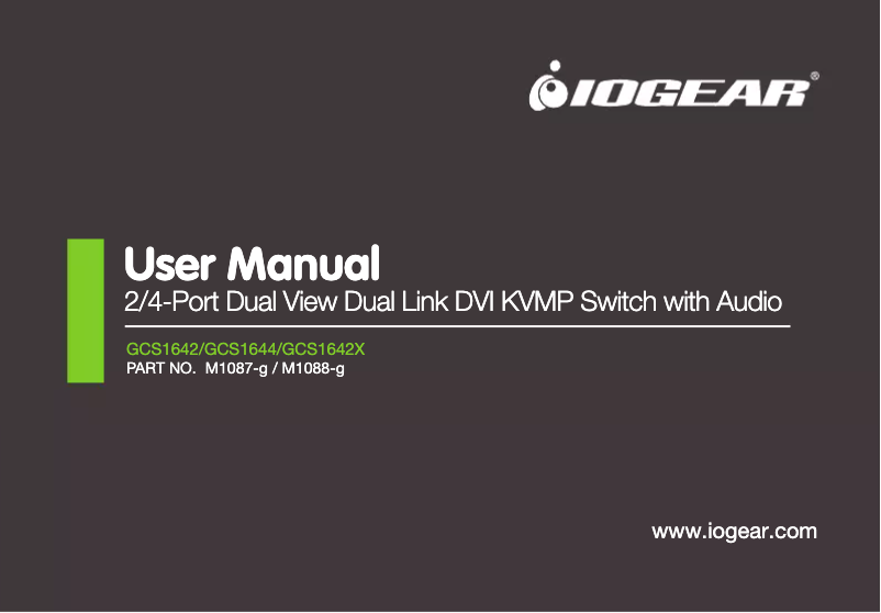 Image de la première page du manuel de l'appareil MiniView GCS1642X