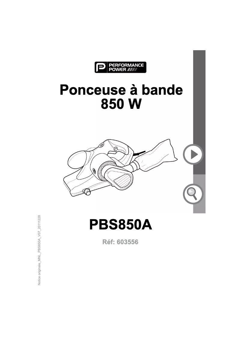 Page n°1 - Manuel utilisateur Performance Power PBS850A