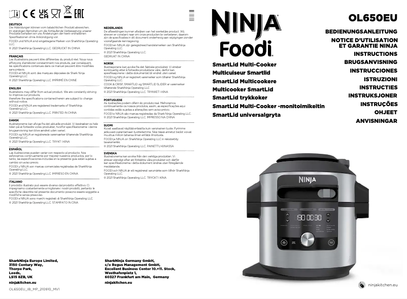 Page 1 de la notice Manuel utilisateur Ninja Foodi MAX OL650EU