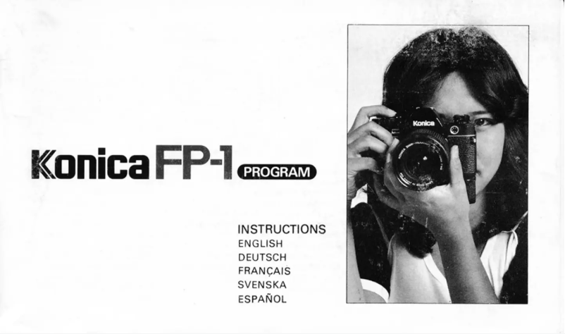 Page 1 de la notice Manuel utilisateur Konica Minolta FP-1 Program